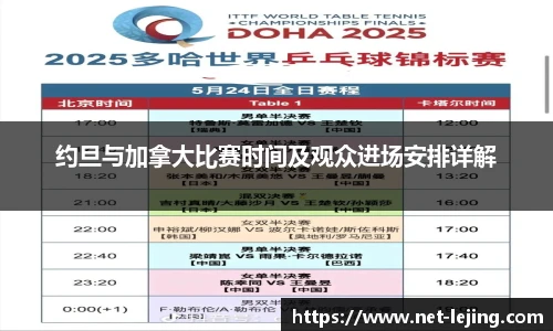 约旦与加拿大比赛时间及观众进场安排详解